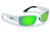 Flying Fisherman 7717WAG Razor Matte White Green Mirror Sunglasses, 7717WAG