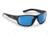 Flying Fisherman 7822BSB Teaser Polarized Sunglasses, Matte Black Frame, Smoke-Blue Mirror Lens, 7822BSB