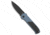 Flytanium Flytanium Arcade Shark-Lock Knife Blue Aluminum w/Carbon Fiber 3.2" Black, Black/Blue, CPM S35VN, adult, BHQ-195856