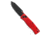 Flytanium Flytanium BEEF Crossbar Lock Knife Fire Red G-10 3.5" Black PVD, Red, D2, adult, BHQ-208207