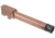 Fortis Manufacturing Glock Match Grade Barrel Threaded, Glock 19X with Lone Rifling, 9MM Luger, 1/2x28, 416R Stainless, Copper Tich, FM-G19-TB-CPPR