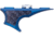 Fortis Manufacturing Shift Reversible Handstop, Carbon Fiber, Blue, Blue, SHIFT-HNDSTP-ML-CF-BLU