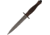 Fox Fairbairn Sykes Fighting Knife, 6.63 black PVD coated Bohler N690 stainless blade, Sculpted Walnut handle, 02FX110