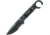 Fox Ferox Fixed Blade Knife, 3.5 black PVD coated partially serrated Bohler N6, Black G10 handle, 02FX739