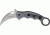 Fox Karambit Folding Knife, 3in, Stonewash Cobalt Vanadium Blade w/ Thumb Slot, Gray Anodized Aluminum Handle FOX478