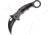 Fox Karambit Linerlock Folding Knife, 3in black PTFE coated Bohler N690 stainless karambit blade, Black, Black linen micarta handle, 479MIB
