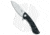 Fox Knives Americas Dripper Folding Knife, 2.95in, VG10, Sheepsfoot Blade, Micarta, Black Handle, Black/Gray, 6.69 inch, BHQ-211831