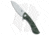 Fox Knives Americas Dripper Folding Knife, 2.95in, VG10, Sheepsfoot Blade, Micarta, OD Green Handle, OD Green/Gray, 6.69 inch, BHQ-211833