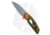 Fox Knives Americas Metamorphosis Folding Knife, 3.15in, Bohler M390 Stainless Steel, Sheepsfoot Blade, Aluminum, OD Green/Orange Handle, OD Green/Orange/Gray, 7.87 inch, BHQ-195006