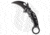 Fox Knives Americas The End Karambit Folding Knife, 2.56in, Bohler N690 Stainless Steel, Hawkbill Blade, Aluminum, Black/White Handle, Black/White/Black, 6.89 inch, BHQ-211790