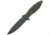 Fox Mars Sputnik 11 Fixed Blade Knife, 5.5 black coated Bohler N690 stainless blade, OD green Forprene handle, 02FX072