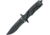 Fox Miles Combat Trooper Knife, 5.25 black PTFE coated partially serrated Bohler , Black Forprene handle, 02FX146
