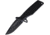 Fox NERO Fixed Blade Knife, 4.25 black Teflon coated Bohler N690 stainless bl, Black textured G10 handle, 02FX159