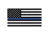 Fox Outdoor Bumper Sticker, USA Flag/Thin Blue Line, 10-482