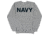Fox Outdoor Crewneck Sweatshirt, Navy - Heather Grey - Black Imprint, Extra Large, 64-67 XL