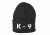 Fox Outdoor Embroidered Watch Cap, K-9 / Black with White Text, 71-395