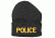 Fox Outdoor Embroidered Watch Cap, Police / Black with Gold Text, 71-305