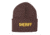 Fox Outdoor Embroidered Watch Cap, Sheriff / Brown with Gold Text, 71-295