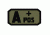 Fox Outdoor Medical and Morale Patches, A Pos - Black/Olive Drab, 84P-040