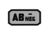 Fox Outdoor Medical and Morale Patches, AB Neg - Grey/Black, 84P-055