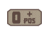 Fox Outdoor Medical and Morale Patches, O Pos - Khaki/Brown, 84P-066
