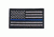 Fox Outdoor States Patches, USA Flag/Thin Blue Line, 84P-482