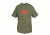 Fox Outdoor Themed One-Sided Imprinted T-Shirts, Red Star / Olive Drab, Large, 64-546 L
