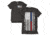 Fox Outdoor Two-Sided Imprinted T-Shirt, Vintage Blue &amp; Red Line / Black, Large 63-4836 L