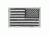 Fox Outdoor USA Flag Patch, Silver Grey/Black Right Face, 84P-879