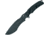 Fox Parus Forprene Fixed Blade Knife, 11.88in Overall, 7in Black Bohler N690 SS Blade, Black Forprene Handle, 02FX095