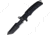 Fox Predator 1 Fixed Blade Knife, 5 black finish partially serrated Bohler N690 sta, Black Forprene handle, 02FX160