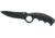 Fox Russ Kommer Alaska Fixed Blade Knife, 4.25 black coated Becut steel blade, Black finger grooved G10 handle, FX-621B