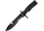 Fox Spartan 2 Leonida Bayonet Fixed Blade Knife,7.25in,Partially Serrated Blade,Black Forprene Handle FOX0193001