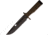 Fox Spartan Fox Combat Knife, 7.25 black MIL-C-13924 burnished partially serrat, OD green Forprene handle, 02FX158