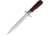 Fox Special Hunter Knife, 7.5 satin finish 440 stainless clip point blade, Brown wood handle, 01FX204