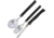 Fox Tableware Camping Set Black, Black polypropylene handle, 09FX017