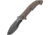 Fox Tracker Meskwaki Fixed Blade Knife, 6.75in Closed, 5.25in Black Bohler N690 SS Blade, Dark Earth G10 Handle, Tan Cordura Belt Sheath, Dark Earth, 01FX501