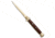 Frank Beltrame 11 Italian Stiletto Bayonet Automatic Folding Knife, 5.00in, Stainless Steel, Bayonet Blade, Wood, Wood Handle, Wood/Gold, 11.00 inch, BHQ-85969