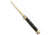Frank Beltrame 11 Italian Stiletto Dagger Automatic Folding Knife, 5.00in, Stainless Steel, Dagger Blade, Ebony, Black Handle, Black/Gold, 11.00 inch, BHQ-85971