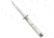 Frank Beltrame 11 Italian Stiletto Swinguard Automatic Folding Knife, 5.00in, Stainless Steel, Dagger Blade, Bone, White Handle, Satin Dagger, White/Steel, 11.00 inch, BHQ-105551