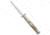 Frank Beltrame 11 Italian Stiletto Swinguard Automatic Folding Knife, 5.00in, Stainless Steel, Bayonet Blade, Horn, Tan Handle, Satin Bayonet, Tan/Steel, 11.00 inch, BHQ-24183