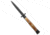 Frank Beltrame 11in Italian Stiletto Automatic Folding Knife, 5.00in, Stainless Steel, Bayonet Blade, Horn, White Handle, White/Black, 11.00 inch, BHQ-175719