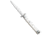 Frank Beltrame 11 Italian White Pearlex Tactical Swinguard Automatic Folding Knife, 5.00in, Stainless Steel, Bayonet Blade, Acrylic, White Handle, White/Gray, 11.00 inch, BHQ-112072