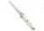 Frank Beltrame 7.5 Italian Stiletto Automatic Folding Knife, 3.375in, Stainless Steel, Bayonet Blade, Acrylic, Tan Handle, Tan/Steel, 7.50 inch, BHQ-122288