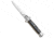 Frank Beltrame 7.5 Italian Stiletto Automatic Folding Knife, 3.50in, Stainless Steel, Bayonet Blade, Acrylic, Black Handle, Black/Steel, 7.50 inch, BHQ-118530