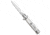 Frank Beltrame 8 Italian Stiletto Automatic Folding Knife, 3.25in, Stainless Steel, Spear Point Blade, Acrylic, White Handle, White/Gray, 7.75 inch, BHQ-192814