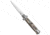 Frank Beltrame 9 Italian Stiletto Bayonet Automatic Folding Knife, 4.00in, Stainless Steel, Bayonet Blade, Mother of Pearl, Brown Handle, Brown/Gray, 8.75 inch, BHQ-90293