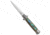 Frank Beltrame 9 Italian Stiletto Dagger Automatic Folding Knife, 4.00in, Stainless Steel, Dagger Blade, Abalone, Spectrum Handle, Spectrum/Steel, 8.75 inch, BHQ-85118