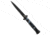 Frank Beltrame 9 Italian Stiletto Automatic Folding Knife, 4.00in, Stainless Steel, Bayonet Blade, Acrylic, Black Handle, Dagger, Black/Black, 9.00 inch, BHQ-50935