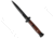 Frank Beltrame 9 Italian Stiletto Automatic Folding Knife, 3.75in, Stainless Steel, Bayonet Blade, Acrylic, Brown Handle, Brown/Black, 9.00 inch, BHQ-50941